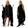 Plus Size Women's Autumn And Winter Fashion Irregular Cardigan Solid Color Loose Dress -Women Fashion Shop eb040245e4c2d89d