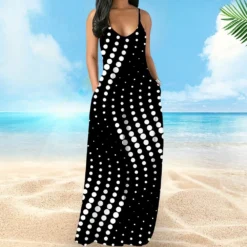Women's Bohemian Strap Dress Digital Print Holidays Sexy Maxi Dress -Women Fashion Shop eb1dcba80c1b25c5