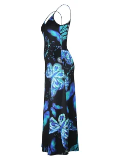Women's Bohemian Strap Dress Digital Print Holidays Sexy Maxi Dress -Women Fashion Shop eb3fea33cab24700