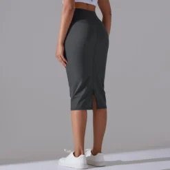 Women High Waist Stretch Slit Sports Skirt -Women Fashion Shop ec1f67cb78e26d47