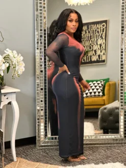 Women's Positioning Print Sexy Dress -Women Fashion Shop ecb740b19e30928c