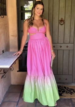 Women Summer Suspender Gradient Backless Sleeveless Dress -Women Fashion Shop ee6db9162ad859d1