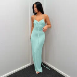 Summer Ladies Long Dress Solid Color Sexy Low Back Straps Halter Bodycon Dress 20 Summer Ladies Long Dress Solid Color Sexy Low Back Straps Halter Bodycon Dress -Women Fashion Shop f030d481be46e0e8