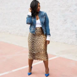 Women Casual Leopard Print Skirt