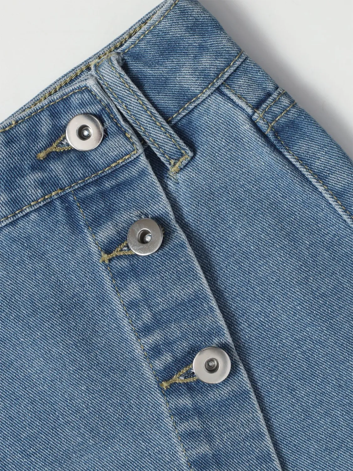 Women Multi-Color Floral Print Asymmetric Denim Skirt 6 Women Multi-Color Floral Print Asymmetric Denim Skirt - Image 4