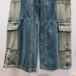 Spring Trendy High Waist Style Pocket Cargo Denim Straight Pants Women's Loose Slim Fit Wide Leg Trousers 21 Spring Trendy High Waist Style Pocket Cargo Denim Straight Pants Women's Loose Slim Fit Wide Leg Trousers -Women Fashion Shop f0c146ee16e0cc15