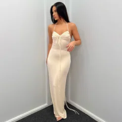 Summer Ladies Long Dress Solid Color Sexy Low Back Straps Halter Bodycon Dress 23 Summer Ladies Long Dress Solid Color Sexy Low Back Straps Halter Bodycon Dress -Women Fashion Shop f1267124c7bae13d