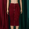 Plus Size African Women Fall Sexy Zipper Bodycon Skirt -Women Fashion Shop f30bbfac33d2c28a