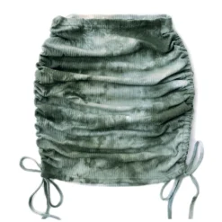 Women's Knitted Skirt Rib Drawstring Sexy Tie Dye Slim Skirt -Women Fashion Shop f44a8de282429125