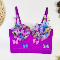 Women Beach Holidays Fishbone Strapless Tank Sexy Strap Butterfly Top -Women Fashion Shop f51739770c1c68a7