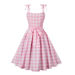 Women Summer Check Strap Sweet Bow Lace-Up Dress 14 Women Summer Check Strap Sweet Bow Lace-Up Dress -Women Fashion Shop f7446f093a96878b