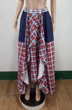 Summer High Waist Plaid Print Long Skrit 15 Summer High Waist Plaid Print Long Skrit -Women Fashion Shop f7817da6a1fe1bae