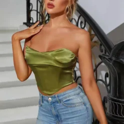 Summer Women's Sexy Fishbone Corset Wrap Chest Crop Tank Top -Women Fashion Shop f80ab06bf22b331b