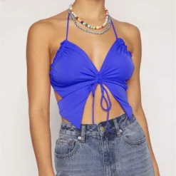 Women Summer Halter Backless Sexy Wrap Chest Vest Top -Women Fashion Shop f88ac6ba7d4eff61