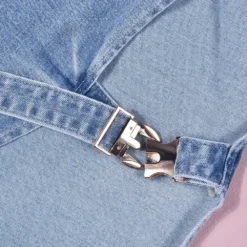 Denim Dress Sexy Hollow Wash High Neck Women -Women Fashion Shop f8c4e965aae96f23