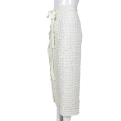 Women's Fashion Style Slit Drawstring Pleated Lace-Up Apron Skirt Women -Women Fashion Shop fb135d92874444d1