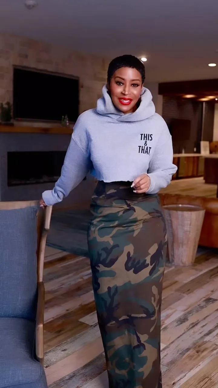 Women Camouflage Slit Skirt 8 Women Camouflage Slit Skirt - Image 6